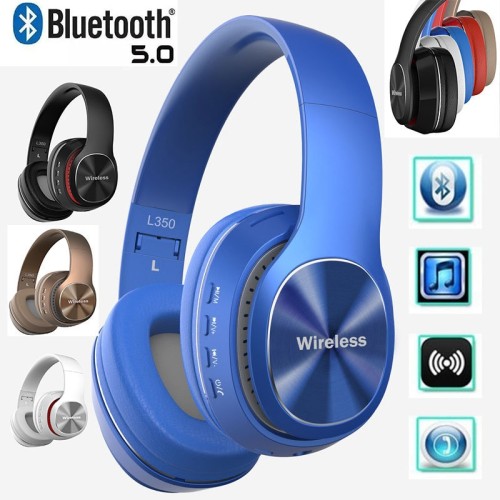 Bluetooth Headphones Wireless Bluetooth 5.0 Heavy Bass Stereo Folding Auriculares with Mic Support TF SD Card Stereo Sports Headphones Game Competitive Headphones