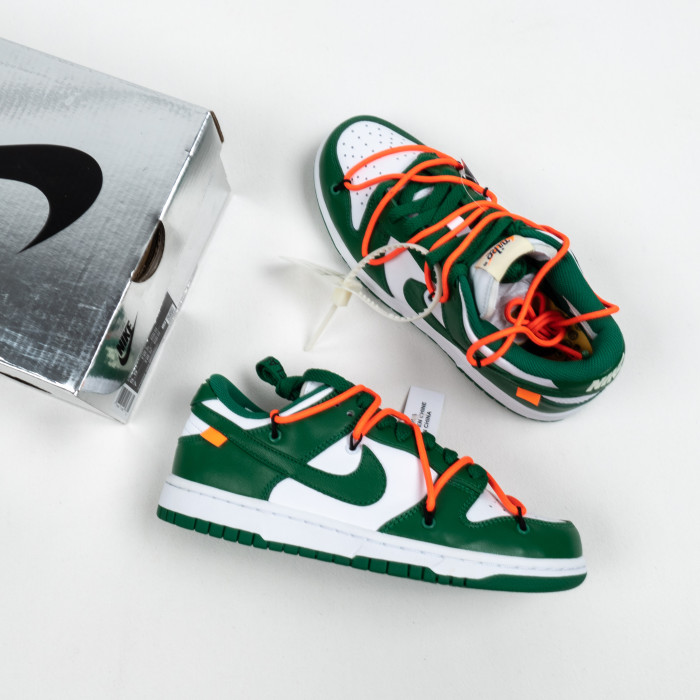 OW x Futura x SB Dunk Pine Green