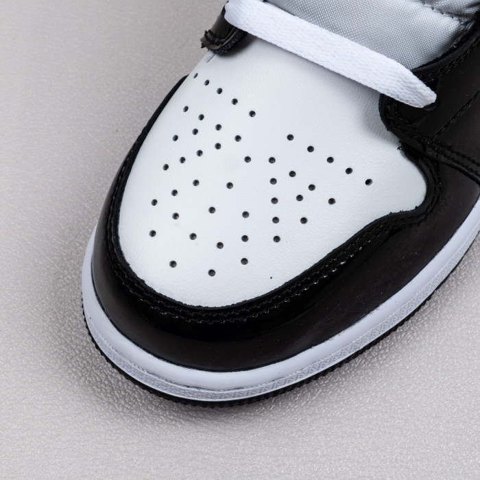 1's Mid Patent Black White Gold