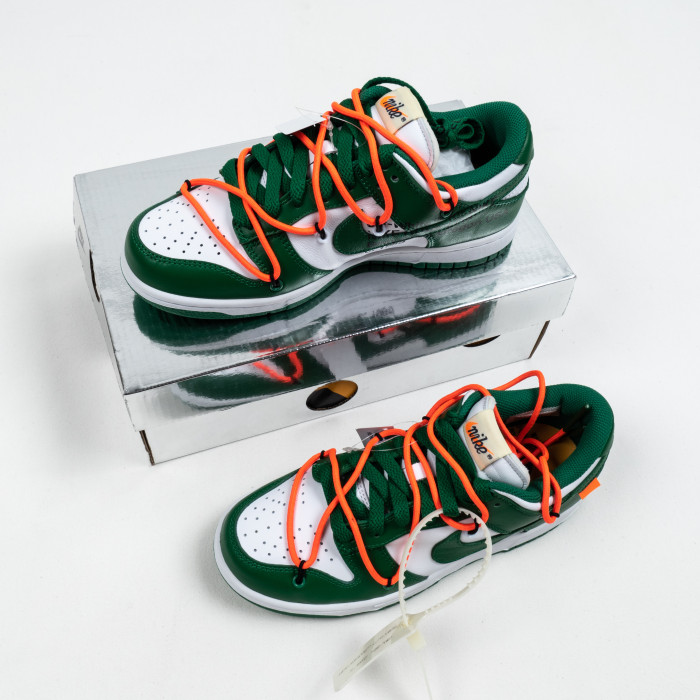 OW x Futura x SB Dunk Pine Green