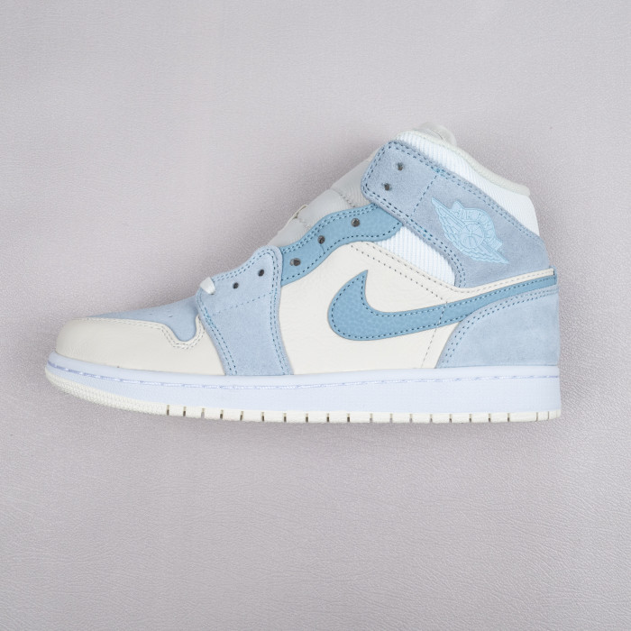 1's Mid Mixed Textures Blue