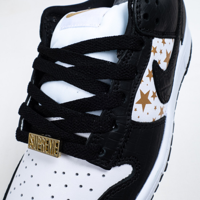SB Dunk Low Supreme Stars Black