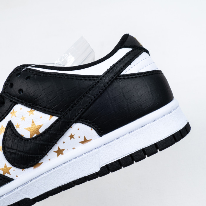 SB Dunk Low Supreme Stars Black