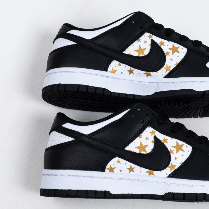 SB Dunk Low Supreme Stars Black