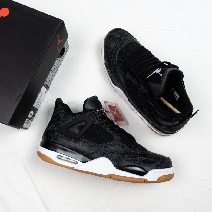 4's Retro Laser Black Gum