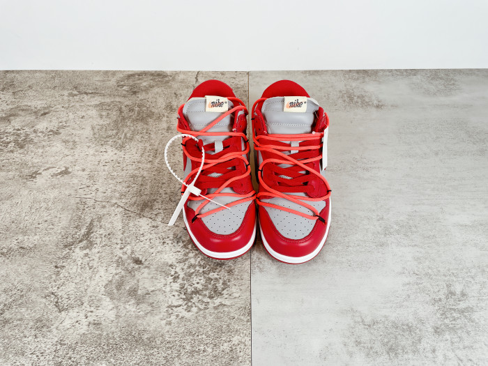 OWx Futura x SB Dunk University Red