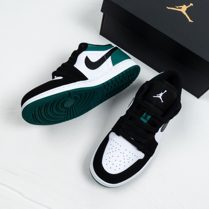 1's Low White Black Mystic Green