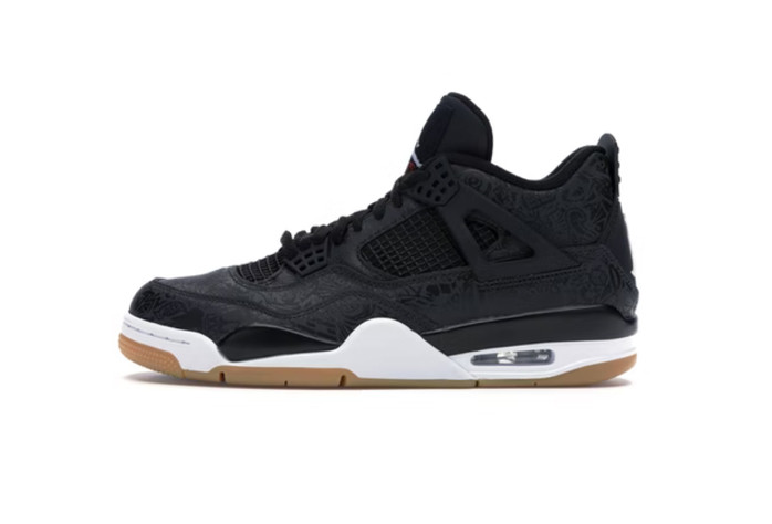 4's Retro Laser Black Gum