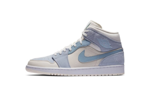 1's Mid Mixed Textures Blue