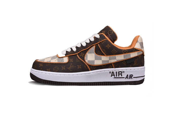 L&V AF 1 Low Monogram Brown Damier Azur(No special cases )