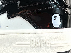 A Bathing Ape Patent Leather Black White