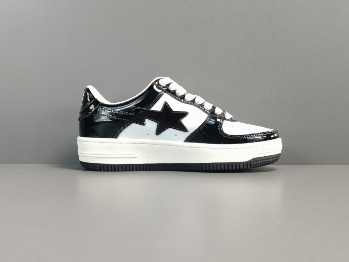 A Bathing Ape Patent Leather Black White