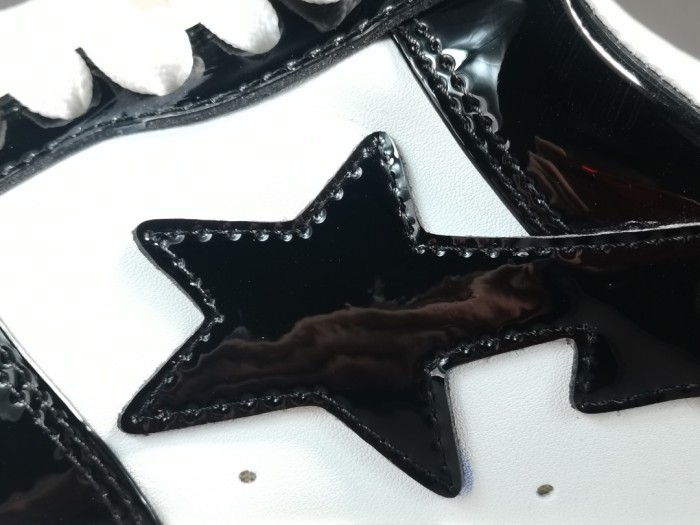A Bathing Ape Patent Leather Black White