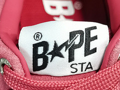 A Bathing Ape Pink Suede