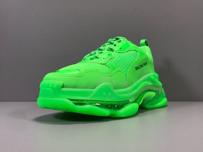 Triple S Neon Green Clear Sole