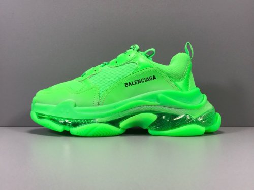 Triple S Neon Green Clear Sole