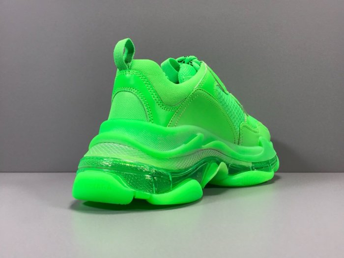 Triple S Neon Green Clear Sole