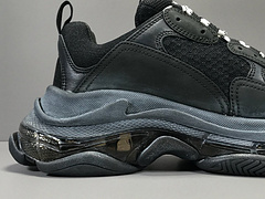 Triple S Clear Sole Black Vintage