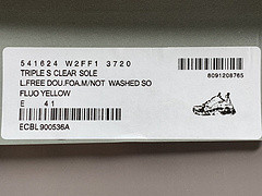Triple S Clear Sole Fluo Yellow