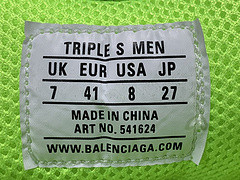 Triple S Clear Sole Fluo Yellow