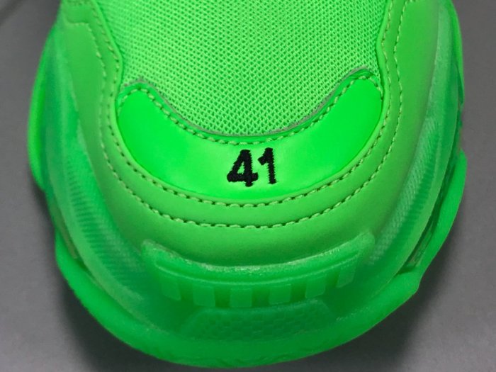 Triple S Neon Green Clear Sole