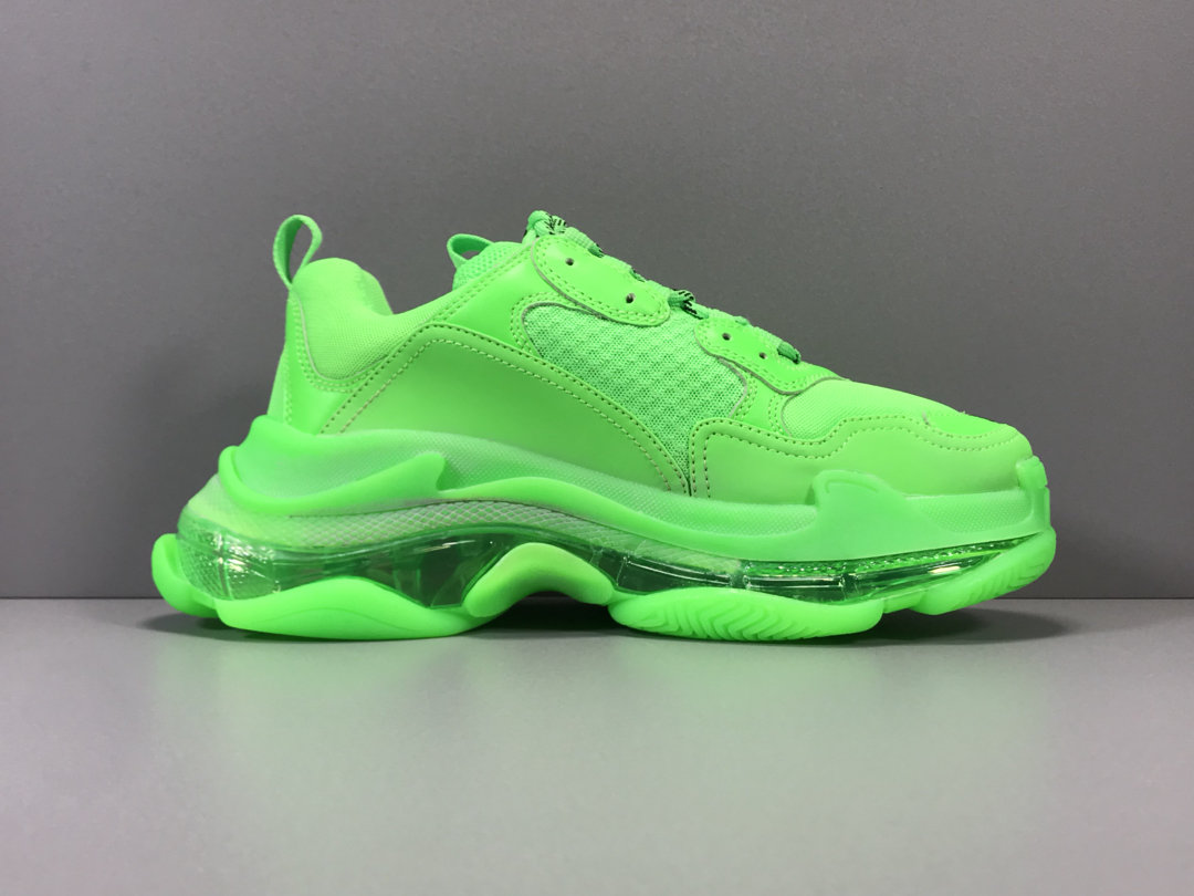 Triple S Neon Green Clear Sole