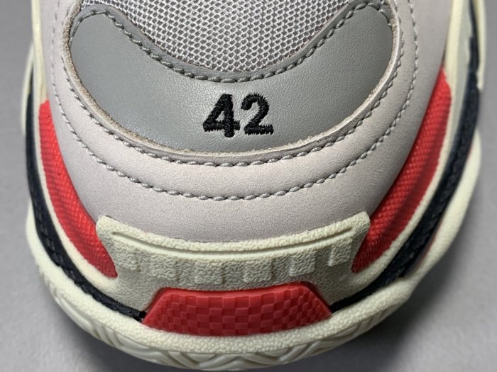 Triple S Red Grey