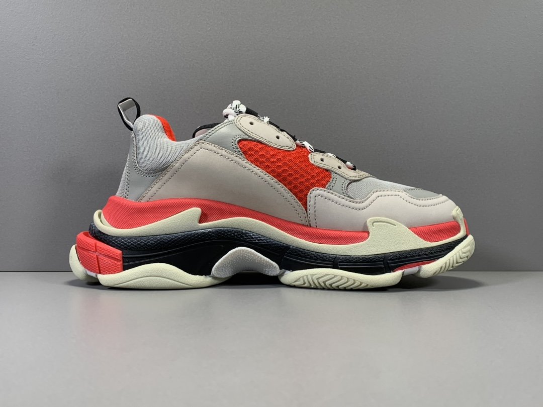 Triple S Red Grey