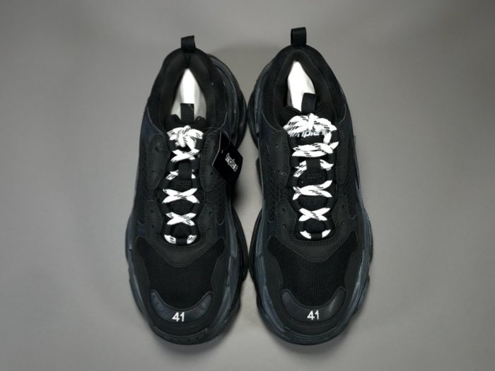 Triple S Clear Sole Black Vintage