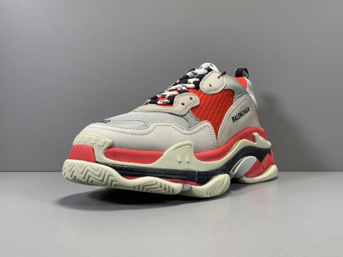 Triple S Red Grey