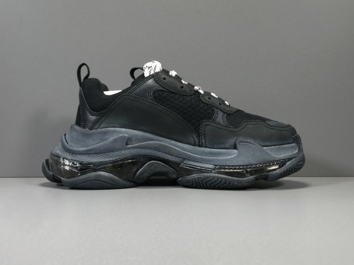 Triple S Clear Sole Black Vintage