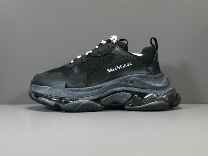 Triple S Clear Sole Black Vintage