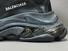 Triple S Clear Sole Black Vintage