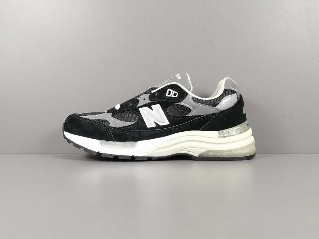 992 Black Grey Suede