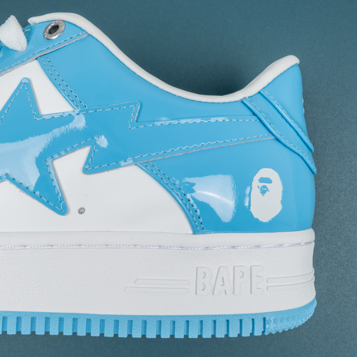 Patent Leather Blue White