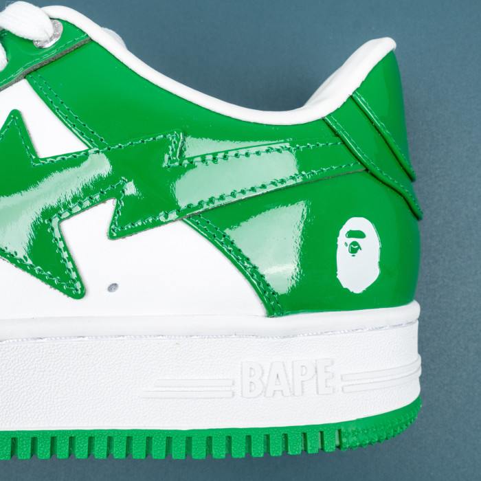 Patent Leather Green White