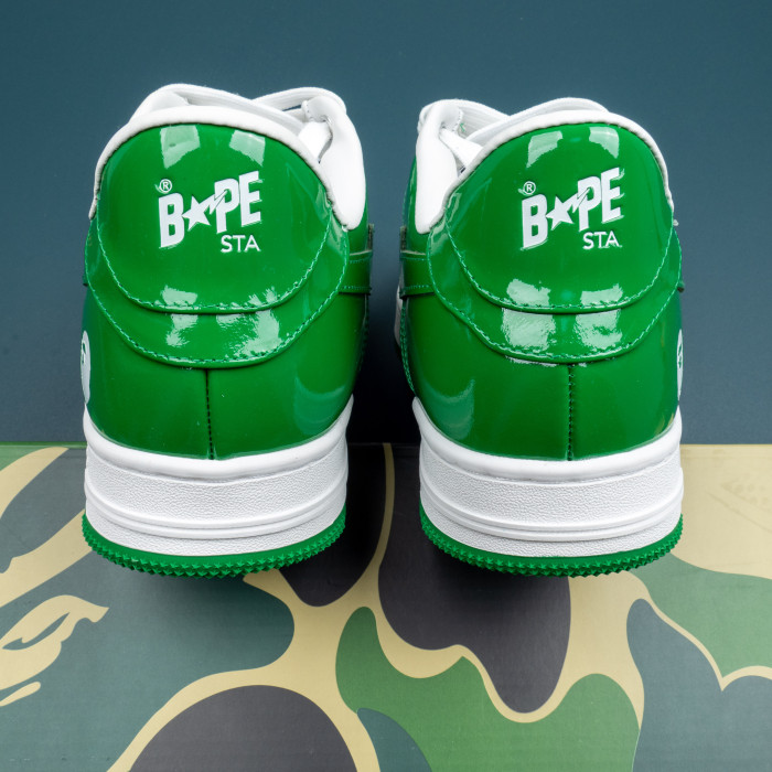 Patent Leather Green White