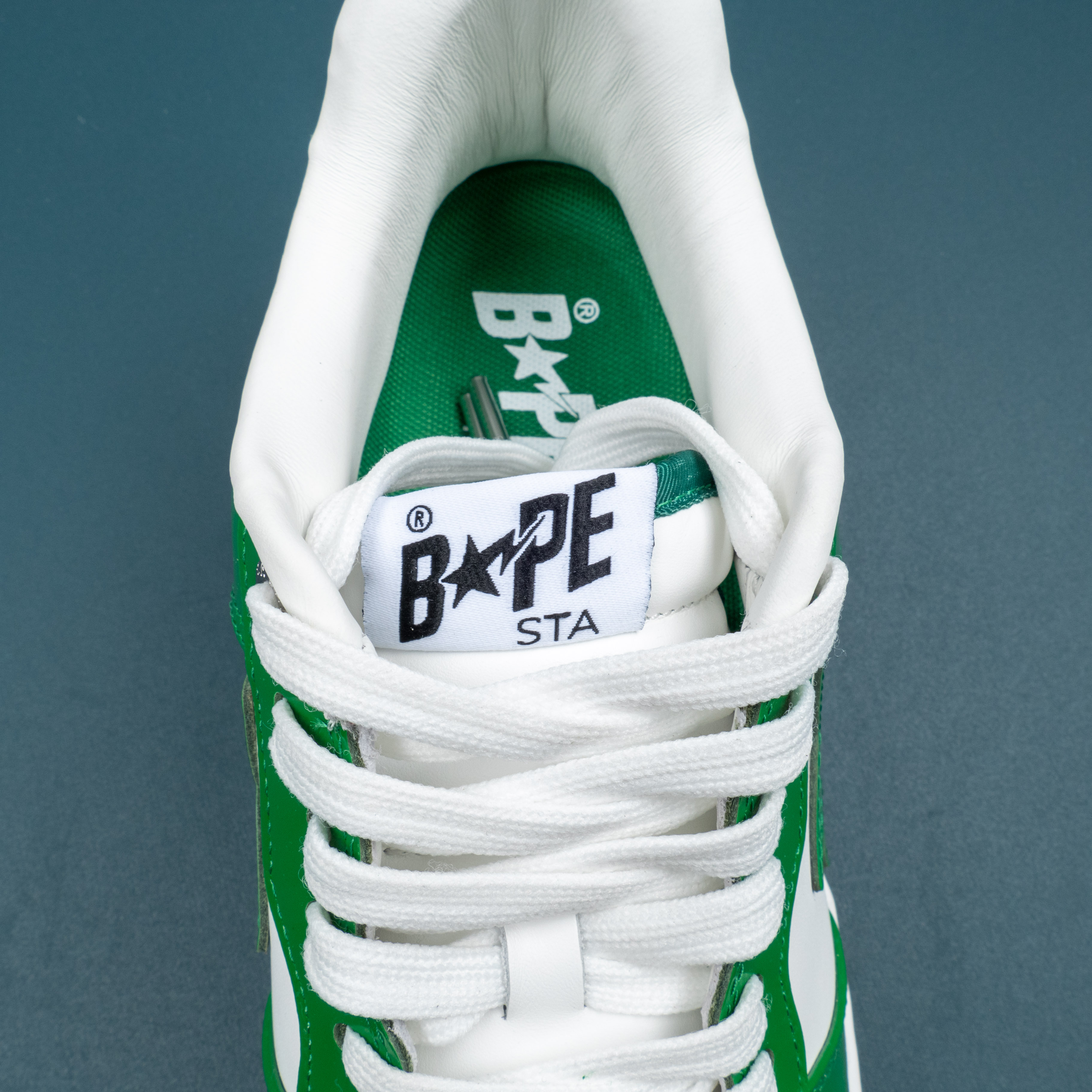 Patent Leather Green White