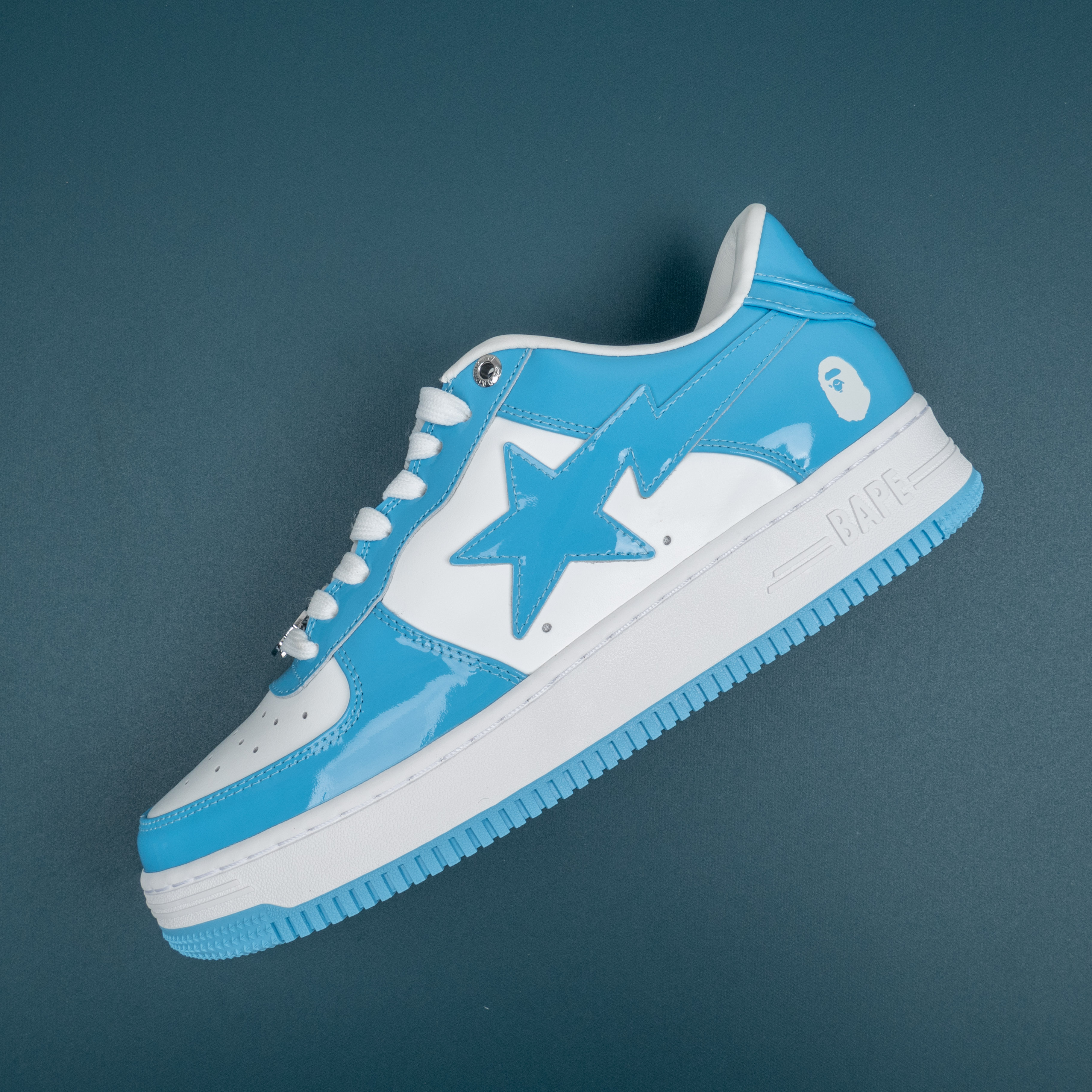 Patent Leather Blue White