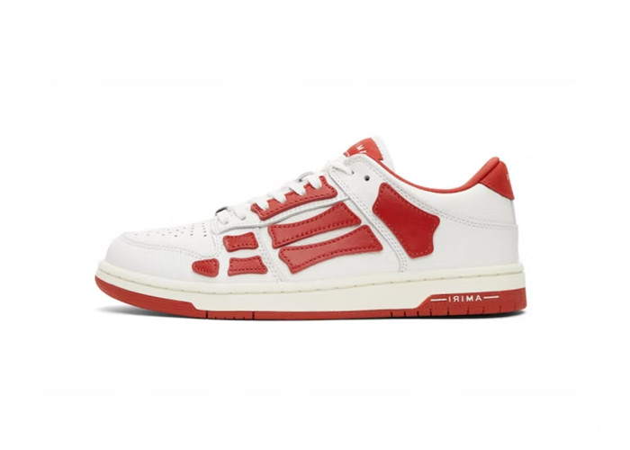 Skel Top Low White Red
