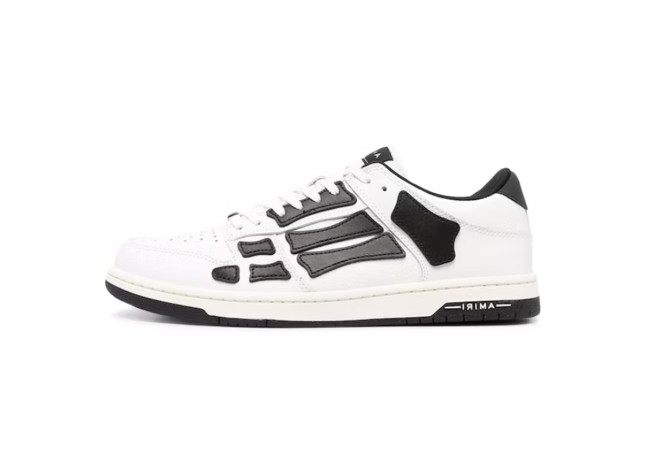 Skel Top Low White Black White