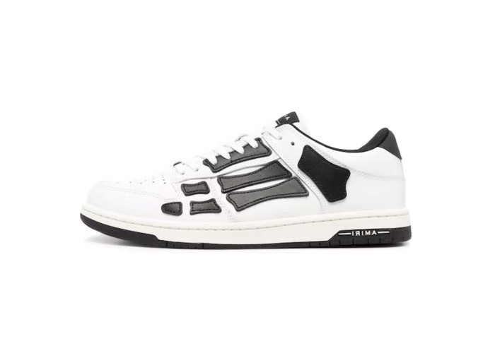 Skel Top Low White Black White