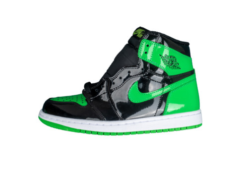 1s High Patent Black Green