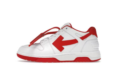Out Of Office  OOO  Low Tops White Red