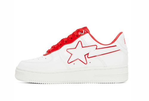 Patent Leather White Red