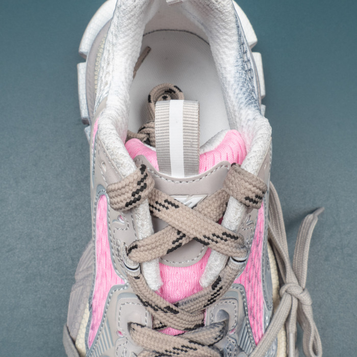 WOMEN'S 3XL SNEAKER IN WHITE/GREY/PINK