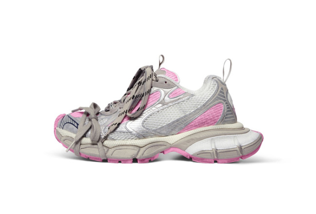 WOMEN'S 3XL SNEAKER IN WHITE/GREY/PINK