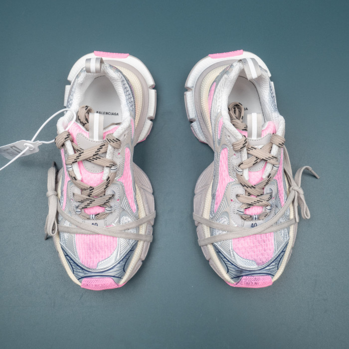 WOMEN'S 3XL SNEAKER IN WHITE/GREY/PINK