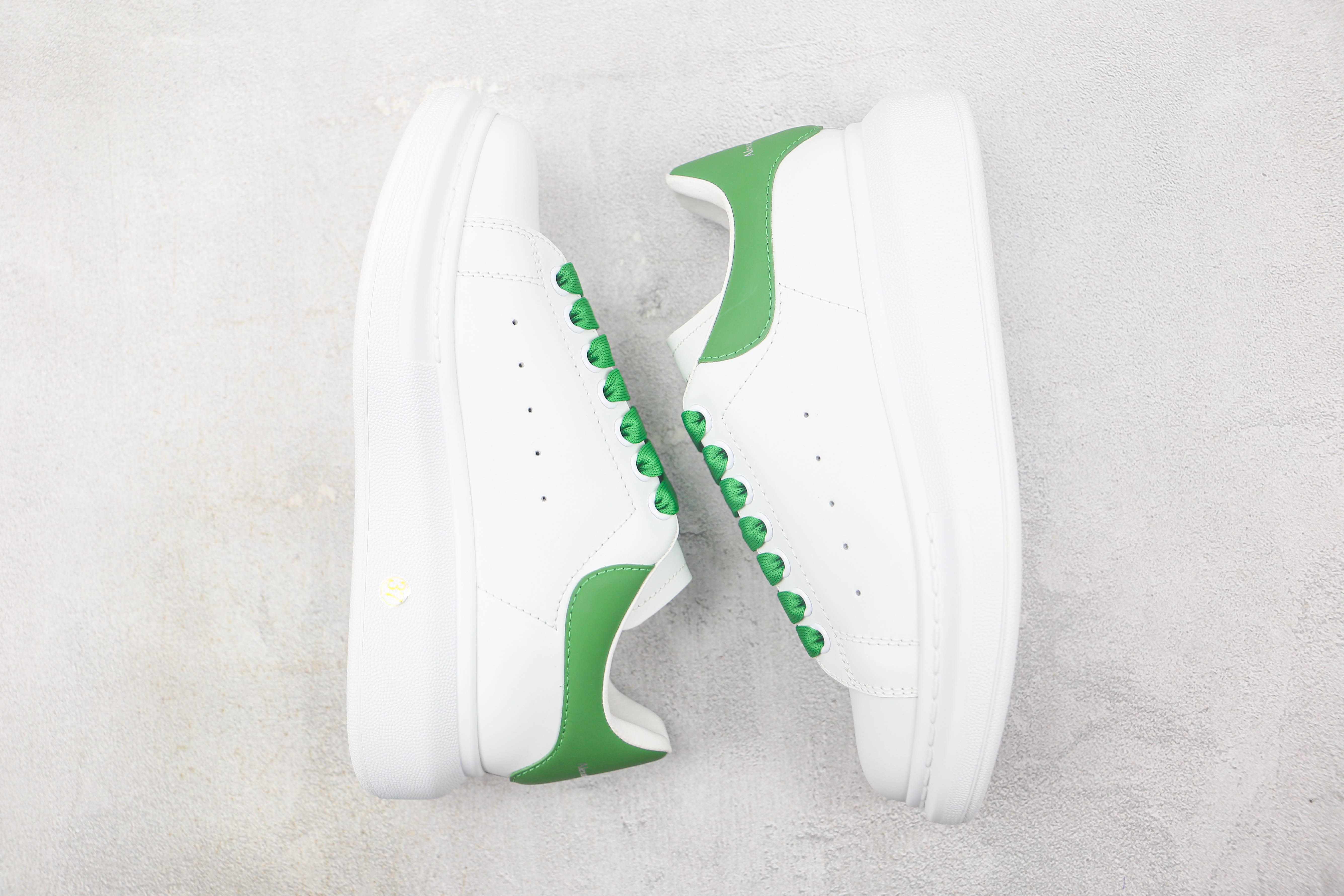 Leather White Green