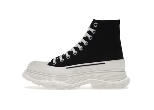 Tread Slick Lace Up Boot Black White